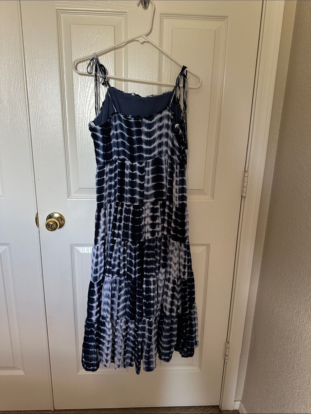 Deep Blue Tie-Dye Maxi Dress - Picture 3 of 5